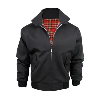 

DHfinery autumn Europe and British style men bomber jacket black blue Classic loose BF couple jacket European size: xs-2XL FL69