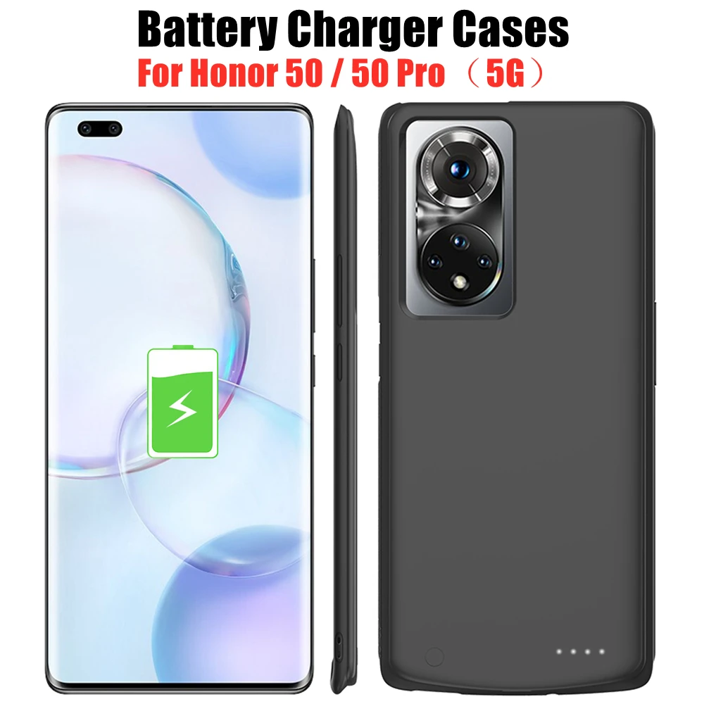 10000mAh Powerbank Cover For Honor 50 Pro Battery Cases Portable Charger External Battery Cover For Honor 50 5G Power Bank Case