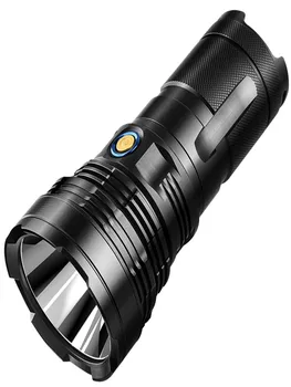 

Black Flashlight Bright Battery Rechargeable Adjustable Flashlight Shock Resistant Aluminum Alloy Lanterna Household Lamp EB50SD