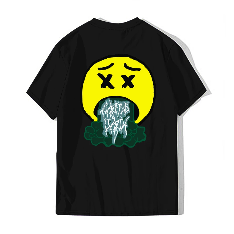 Men Women Streetwear Travis Scott Sicko Scoundrel Smile Earth T-shirt Harajuku ASTROWORLD Tshirt