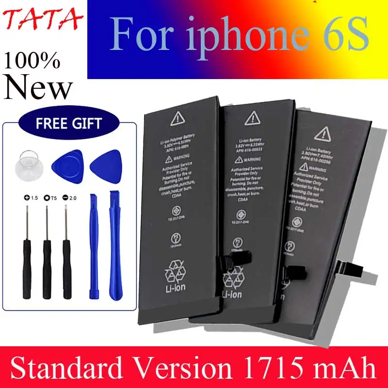 Для iPhone 6S батареи внутренние сменные батареи 3,82 V 1715mah для iPhone 6S с набором инструментов для ремонта