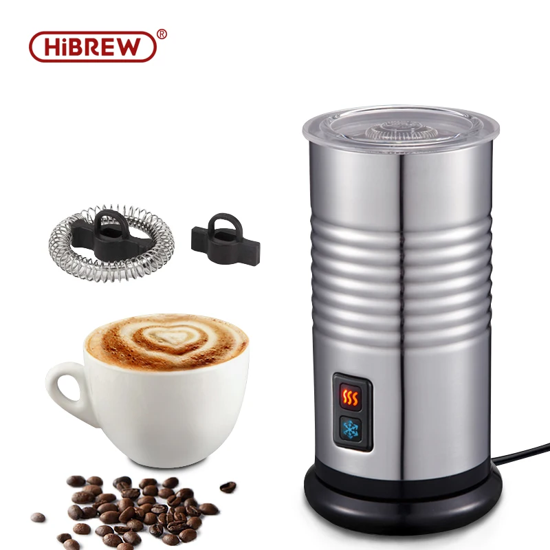 HiBREW-Espumador de leche automático de acero inoxidable, máquina para calentar leche en frío/caliente, Cappuccino Latte, Chocolate, doble pared, M1