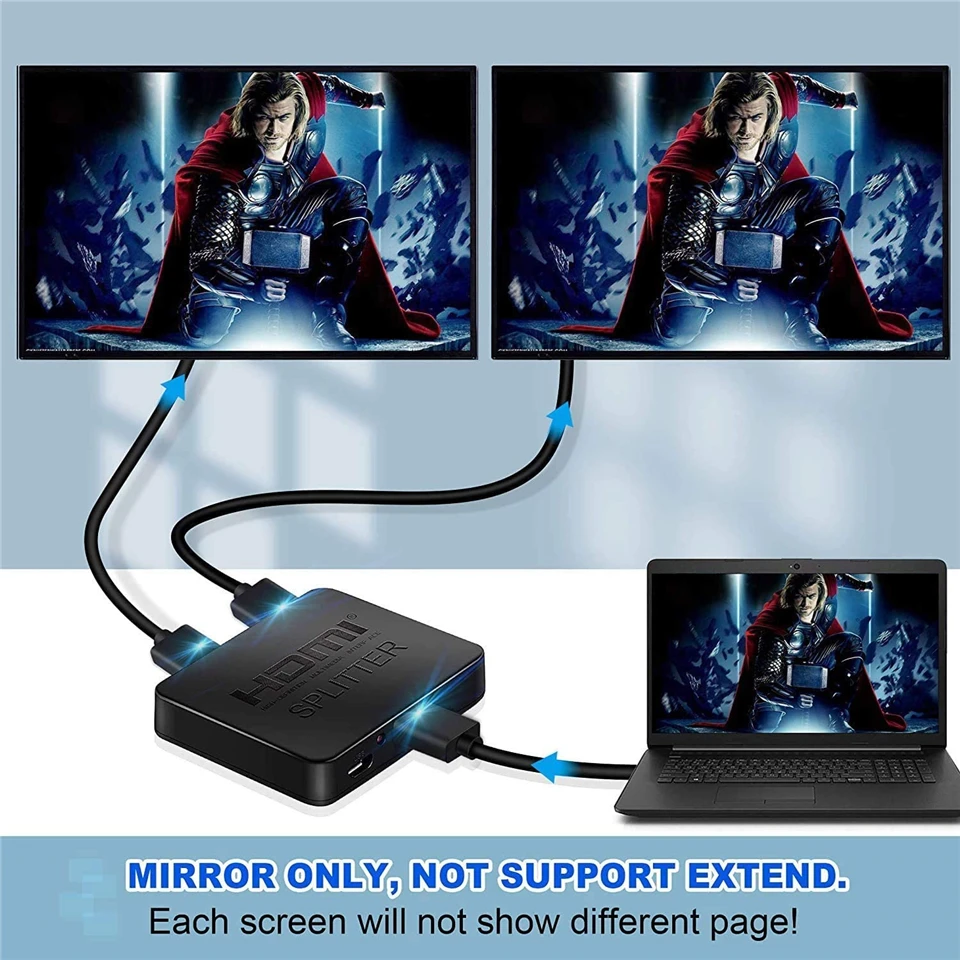 2026 4K 60Hz HDR HDMI 2.0 Splitter 1x2 Splitter HDMI 2.0 4K Support HDCP 2.2 UHD