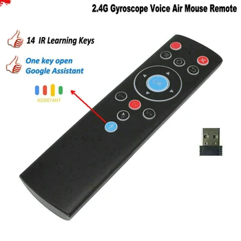 

2.4G Voice Air Mouse 14 IR Learning Keys for Google Assistant Voice for Mi Box S Shield TV Android TV Smart Remote Control