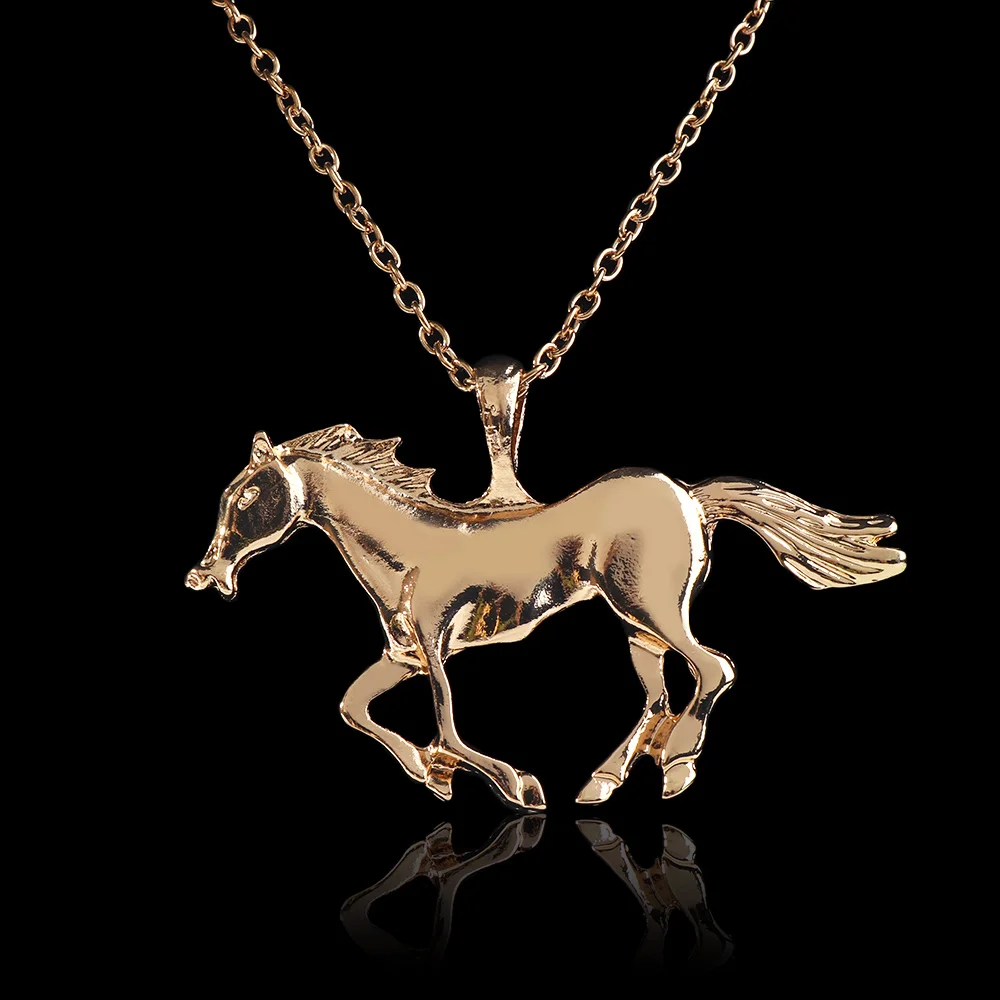 Sterling Silver Running Galloping Horse Stallion Pendant 