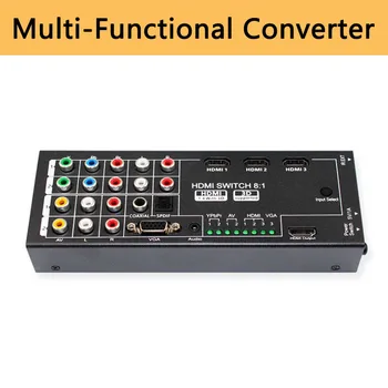 

Digital Multi-Functional HDMI Converter Adapter with Optical Coaxial 3HDMI Vga AV Input to 1 HDMI Output