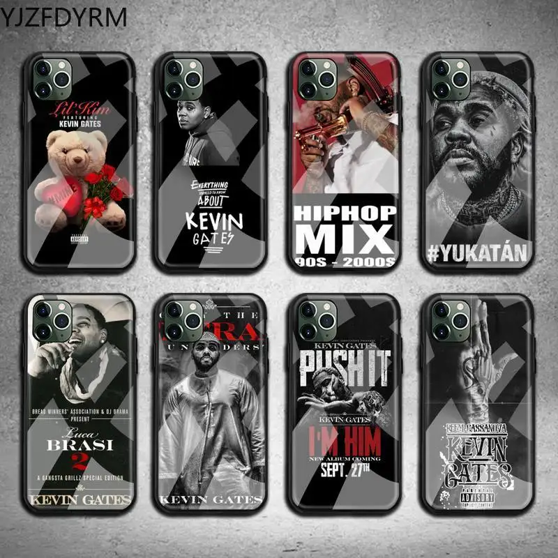 

YJZFDYRM Kevin Gates Phone Case Tempered Glass For iPhone 11 Pro XR XS MAX 8 X 7 6S 6 Plus SE 2020 case
