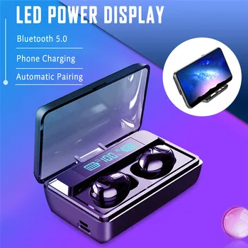 

T10 TWS LED Display Bluetooth 5.0 Earphone HD Call Stereo Wireless Headphones CVC8.0 Intelligent Noise Cancelling HiFi Headset