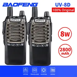 100% Новый BaoFeng UV-8D двухканальные рации портативный PTT двухстороннее радио UV8D ручной CB Ham S Comunicador трансивер переговорные