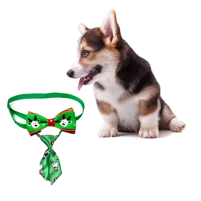 

Christmas Holiday Pet Cat Dog Collar Bow Tie Adjustable Neck Strap Cat Dog Grooming Accessories Pet Product Supplies Christmas