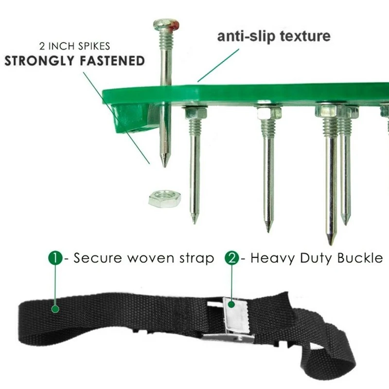 Газон Аэратор обувь противоскользящие Твердые Прочный скарификатор сад Шипованная обувь
