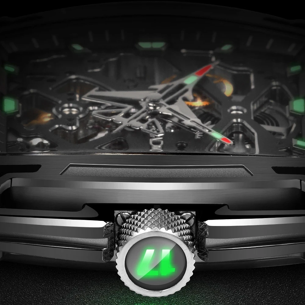 CIGA Design Z Series Personnalised Custom Waterproof Luminous Silicone Strap Mechanical Automatic Mens Watch