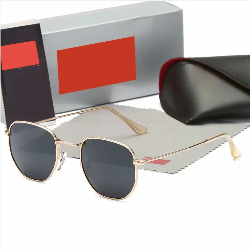 

2020 NEW Polygon Clear Square Sunglasses Women Fashion Brand Design Lady Vintage Metal Small Frame Plain Sun Glasses UV400