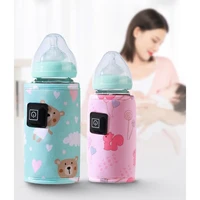 Portable USB Baby Bottle Warmer Travel Milk Warmer Infant Feeding Bottle Heated Cover Insulation Thermostat  Heater Dropshipping 1
