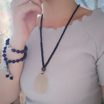 

with white agate chalcedony cotton sweaters act the role ofing is tasted the best Chinese wind hang women's accessories