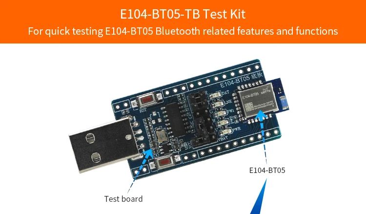 TLSR8266 модуль системы беспроводной связи bluetooth Тесты доска E104-BT05-TB 2,4 ГГц 8dBm ebyte SMD ввода-вывода последовательный порт данных антенна PCB