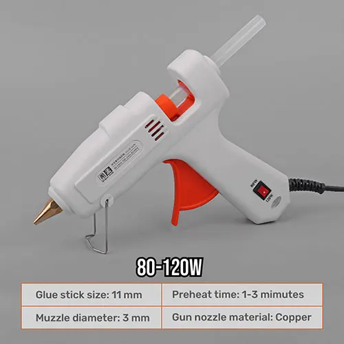 80-120W Hi-Spec 40 Вт 80 Вт 100 Вт 120 Вт 150 Вт ЕС/вилка термоклеевой пистолет 7 мм Клей-карандаш промышленные мини-пистолеты клей деревообрабатывающий инструмент - Цвет: 80-120W