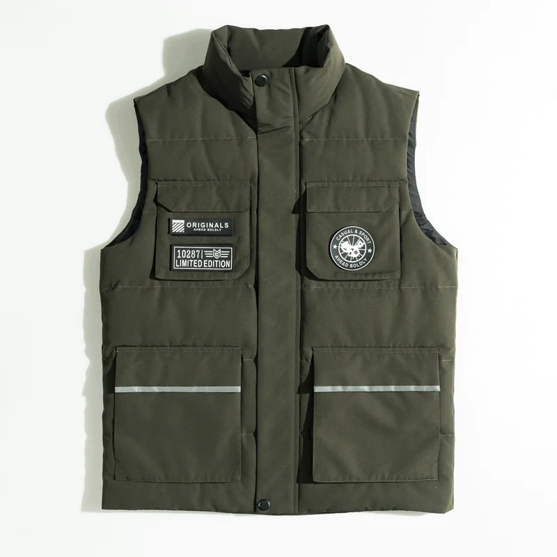 

2019 New High Quality Men Sleeveless Jacket Winter Ultralight White Duck Down Vest Male Slim Vest Mens Windproof Warm Waistcoat