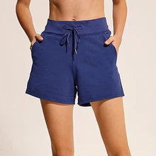 Women Yoga Shorts Sports Running Slim Fit Pocket Joggers Sportswear Sportswear Elastic Fitness Workout Athletic Gym Shorts
