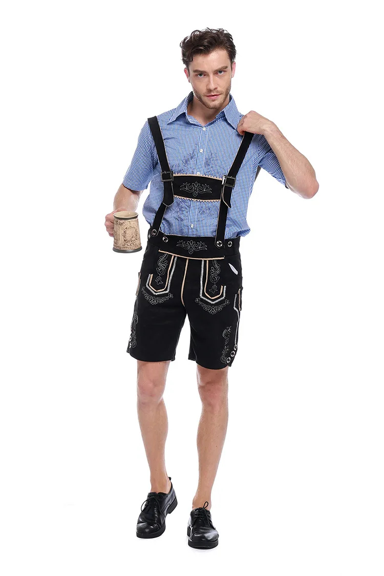 Немецкое баварское пиво костюм для Октоберфеста карнавал вечерние Lederhosen шорты комплект