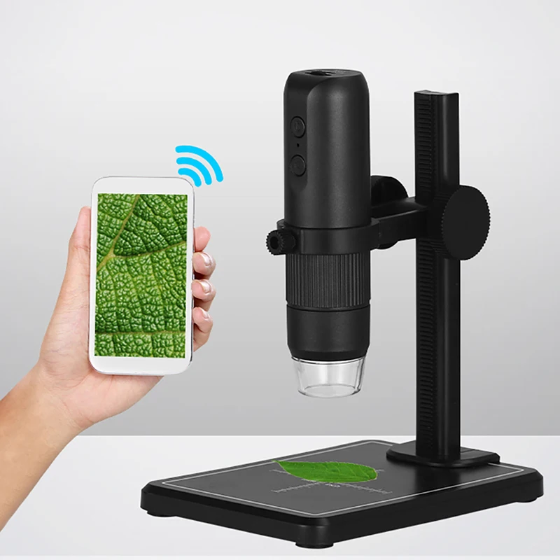 Wifi Electronic Microscope Digital Microscopes 8 LED Lift Stand High