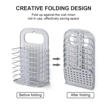 

2PCS Free Hooks Large Capacity Wall Hanging Clothes Basket Storage Box Laundry Basket Dirty Clothes Basket