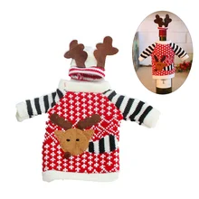 Рождественская Новогодняя бутылка вина Пылезащитная крышка Рождественская бутылка обертывание Рождественское украшение для винной бутылки