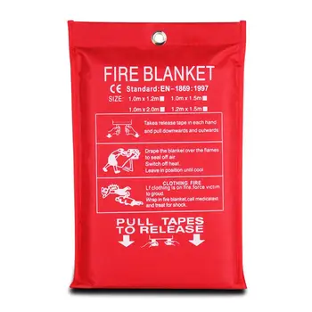 

1m Sealed Fire Blanket Home Kitchen Safety Fighting Fire Extinguishers