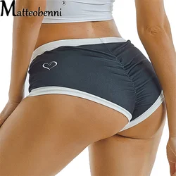 Calções de esportes femininos cintura alta yoga wear exercício quadris push up roupas esportivas de secagem rápida correndo bicicleta sexy shorts roupas de ginástica