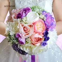 Свадебные цветы Свадебные букеты элегантные искусственный цветок ручной работы свадебные украшения Свадебный букет SPH021