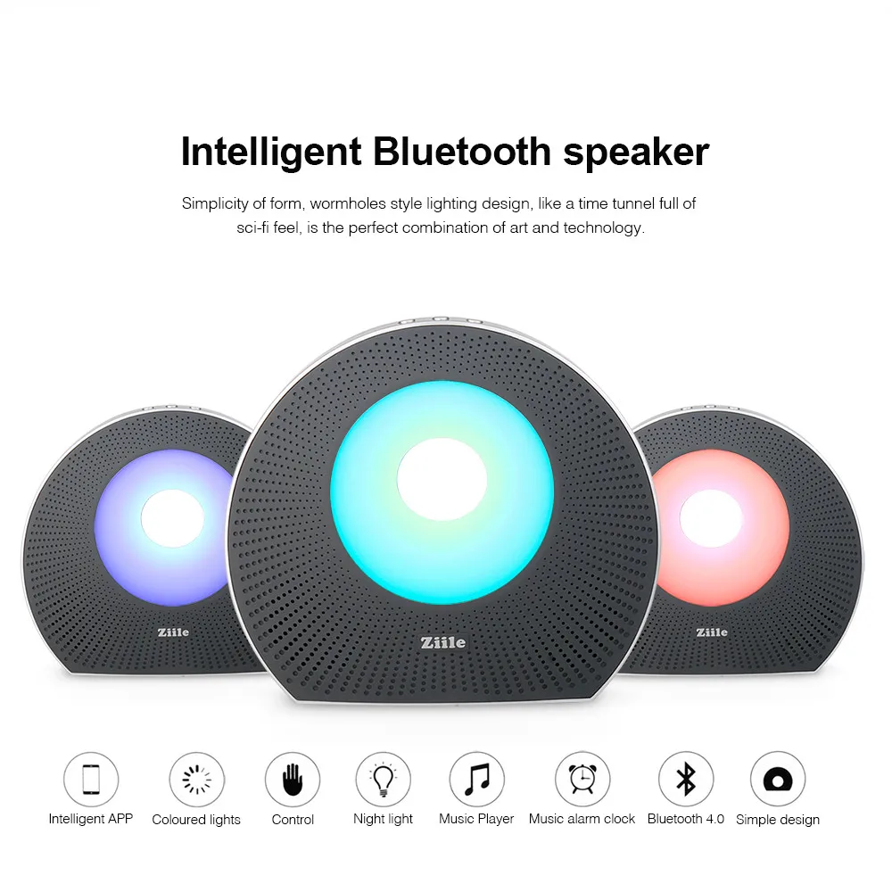Динамик bluetooth Мини bluetooth спикерфон стерео беспроводные колонки приложение Смарт творческое чувство Красочный Светодиодный светильник W1119