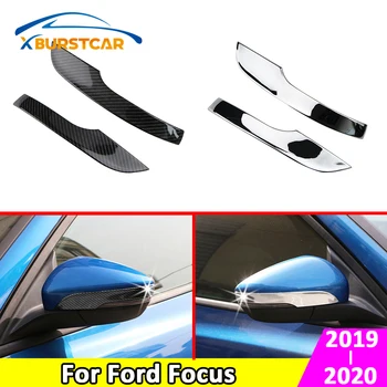 

Xburstcar Car Styling 2Pcs Car Rearview Mirror Trim for Ford Focus 2019 2020 Car Rear View Mirror Decoration Strip Cover