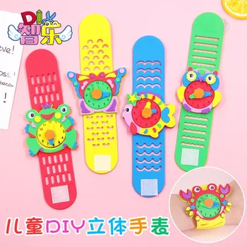 

Children Creative Eva Hand-made Early Childhood Educational DIY Material Box Model Cartoon Watch Toy School