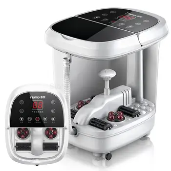 

Foot bath soaking bucket artifact high deep barrel footbath electric massage heating over calf foot massage machine