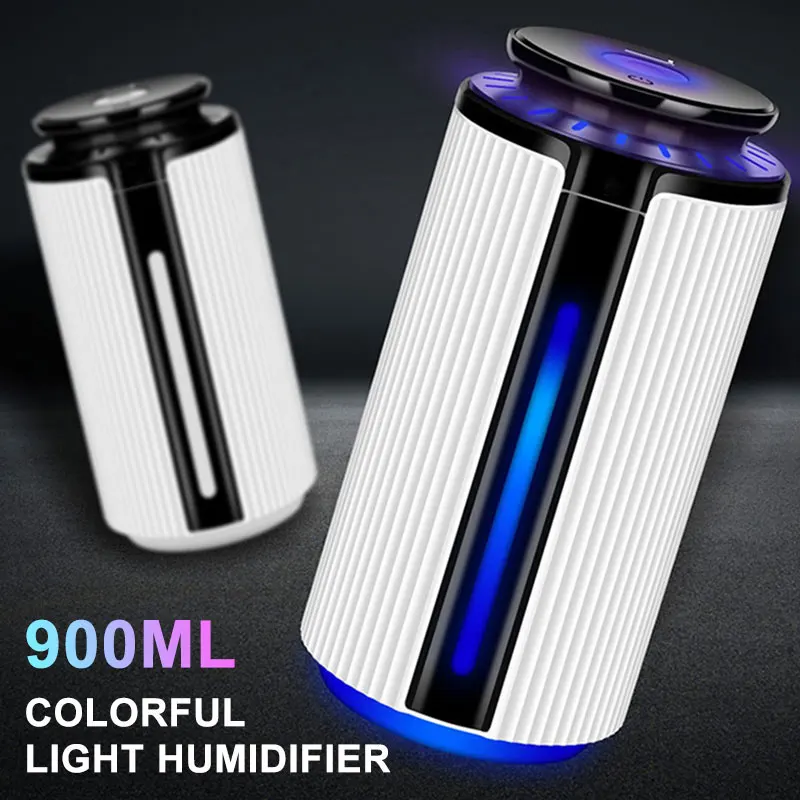 Aroma Diffuser Ultrasonic Humidifier Air Purifier Creative Portable Colorful Light 900ML Bedroom Home Decoration High-Capacity