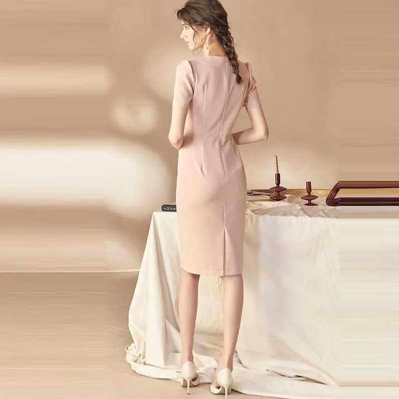 One-Piece Sundress For Female 2020 New Summer Fashion Elegant Career Office Slim Dress Women Party Holiday Dresses Vestidos