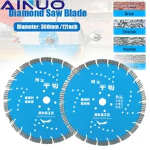 

12 Inch Diamond Saw Blades Cutting Disc Wood Cutter Circular Blades Segmented Rim Wheel for Concrete Marble Tile 1" Hole