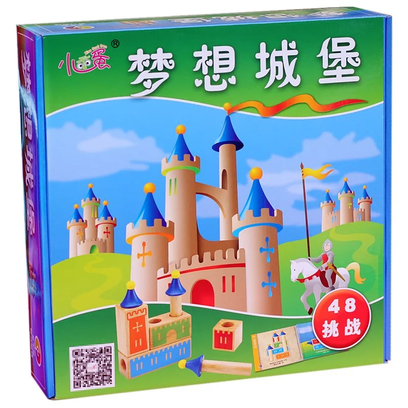 

Dream Castle 48 off Logical Thinking Reasoning Ability Wooden Building Blocks Children Educational Force Toy