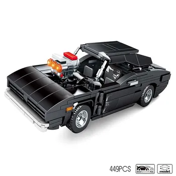 

NEW Technic MOC 701402 Dodge Charger R/T Racing Speed Sports car Building Blocks Sets Bricks Model Children Toys Gift Compatible