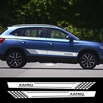 

2pcs Car Body Vinyl Film Stickers For Skoda Kodiaq Kamiq Karoq Fabia Auto Racing Sports Decoration Decal Tuning Car Accessories