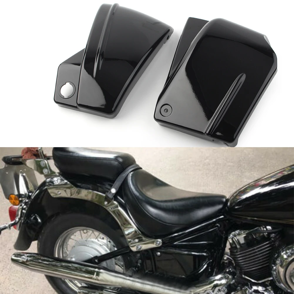 

2Pcs Motorcycle Side Fairing Battery Cover Left & Right For Yamaha V-Star DragStar 650 XVS650 XVS650A Custom Classic Black