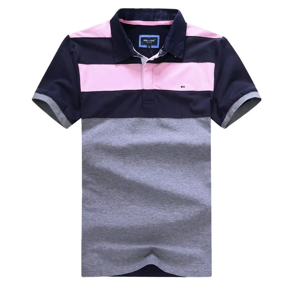Polo Eden-Park de algodón elástico para hombre, Polo antipilling Eden para verano, Logo bordado de talla grande 3XL