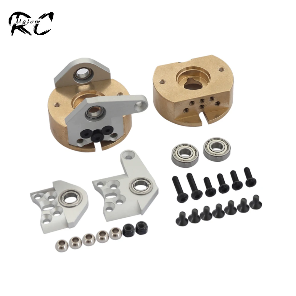 Brass Steering Knuckle Counterweight Axial Bomber Rr10 Brass Front