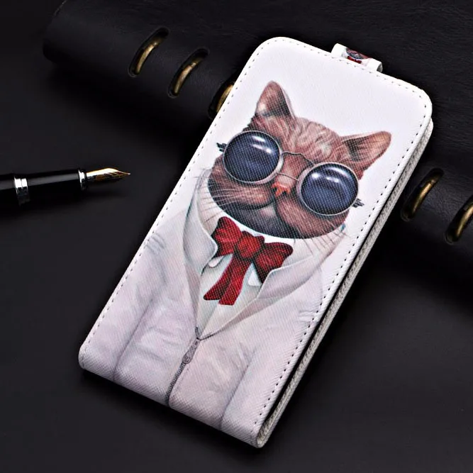 Чехол для INOI 5i Pro 6i Lite 7i Lite kPhone 4G 3d цветок милый животное Флип кожаный чехол - Цвет: Flip-Cat