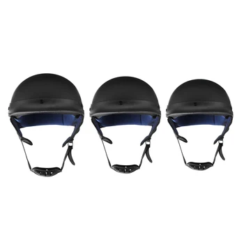 

Hot Universal Motorcycle Motorcycle German Style Half Face Helmet Retro Motocross Bike Matte Black M L XL