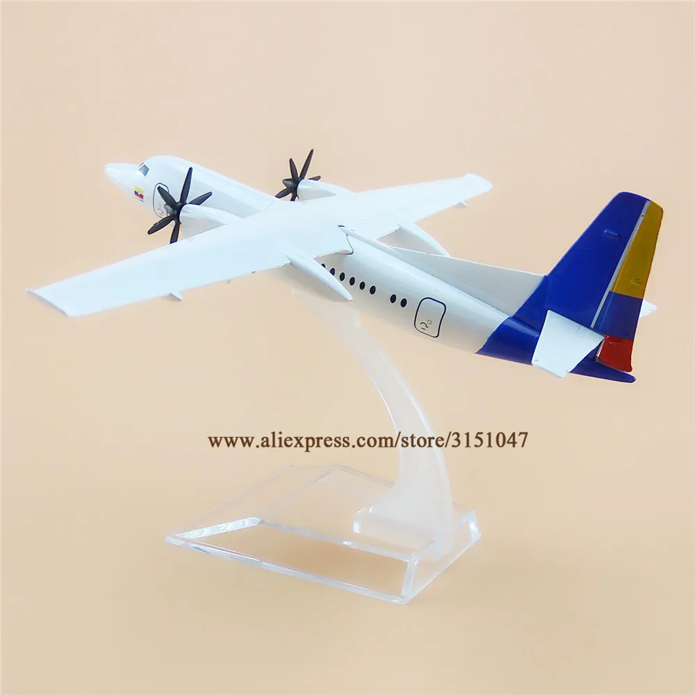 Air SATENA FOKKER F-50 Airlines Propeller Airways модель самолета из сплава металла литья под давлением
