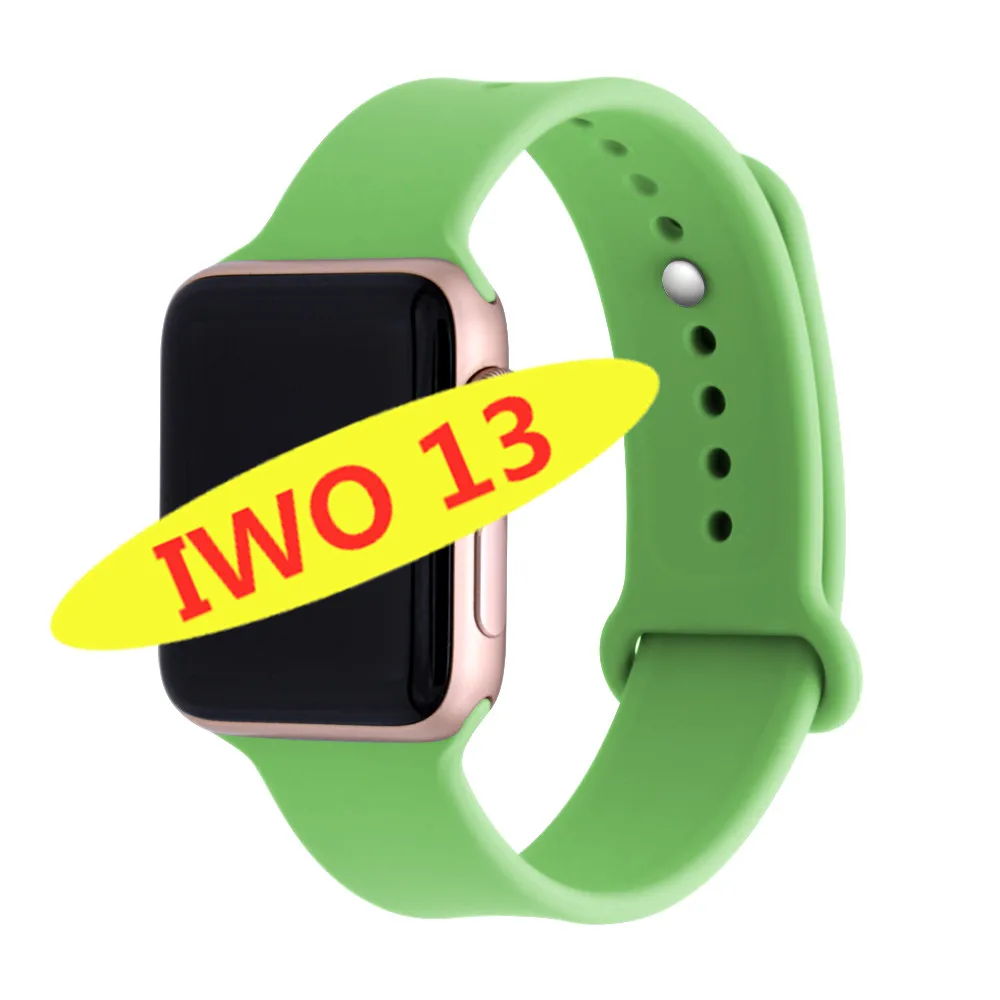 IWO 13 часы серии 5 1:1 Bluetooth Вызов Смарт часы 44 мм для apple iPhone IOS Android телефон ЭКГ smartwatch человек PK IWO 11/12 - Цвет: gold green