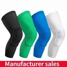 Длинная сотовая защита от столкновений спортивная защита для ног для мальчиков и детей, профессиональная тренировочная спортивная защита колена