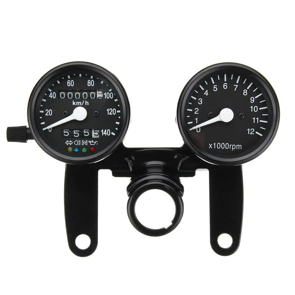 12V мотоциклов двойного датчика 13000 RPM тахометр км/ч спидометр одометр спидометр измерительные приборы с светодиодный Подсветка сигнальных огней