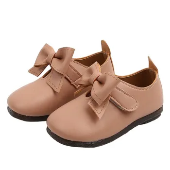 

Spring Autumn Children Shoes For Girls White Flat Shoes Kids Soft Leather Sandal Baby Princess Casual Shoes Lovely Candy color